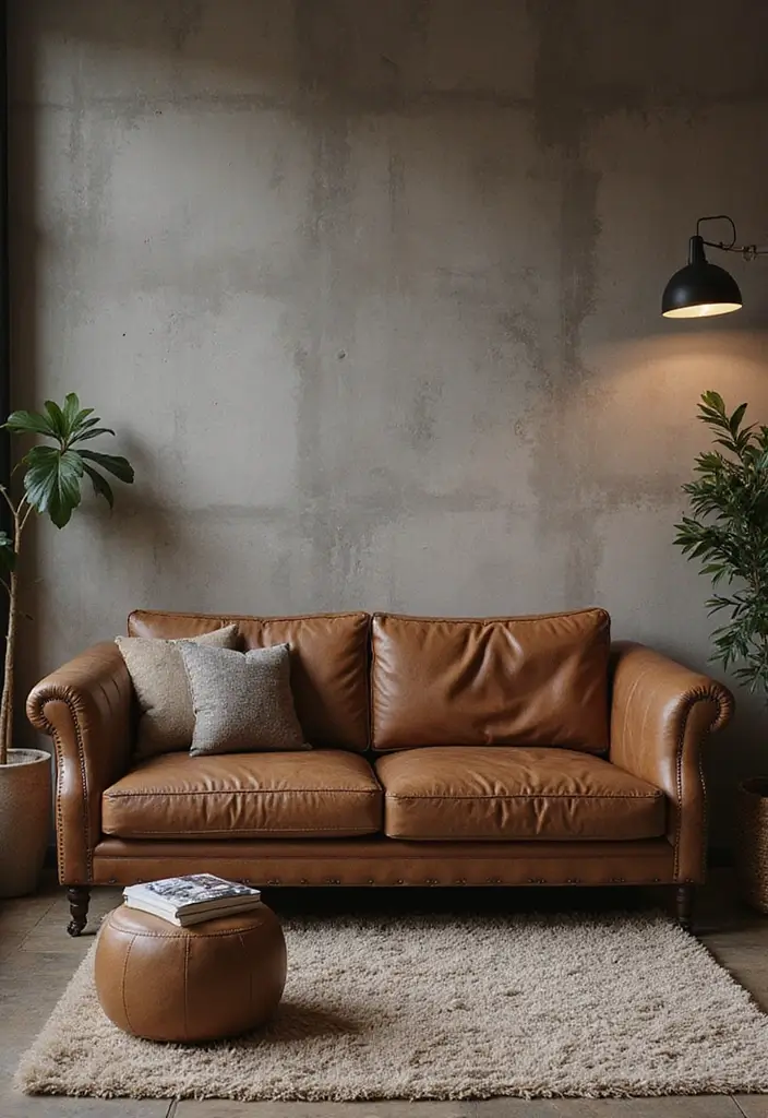 27 Comfy Couches Living Room Small Spaces That Feel Plush and Cozy - 11. Statement Leather Sofas