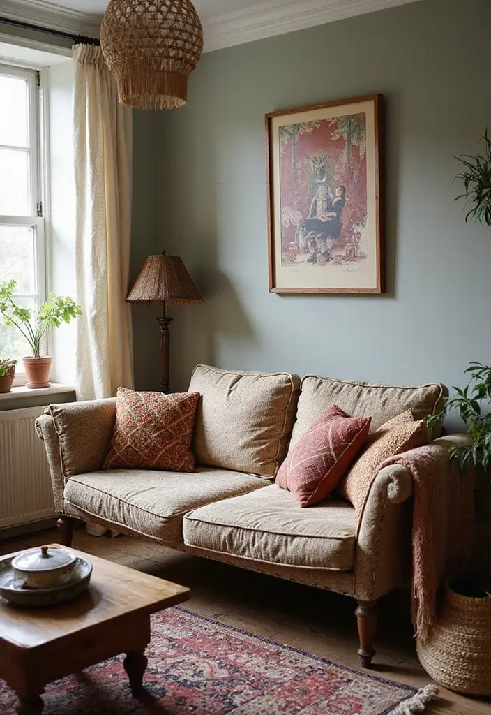 27 Comfy Couches Living Room Small Spaces That Feel Plush and Cozy - 16. Anthropologie-Style Boho Couches