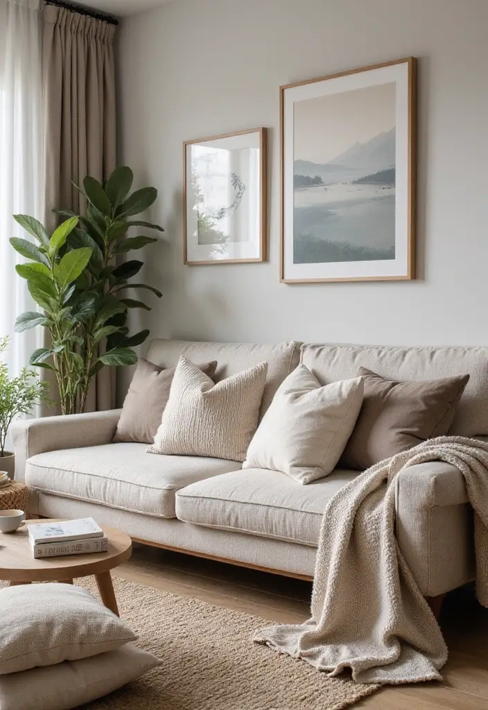 27 Comfy Couches Living Room Small Spaces That Feel Plush and Cozy - 19. Textured Fabrics for Comfort