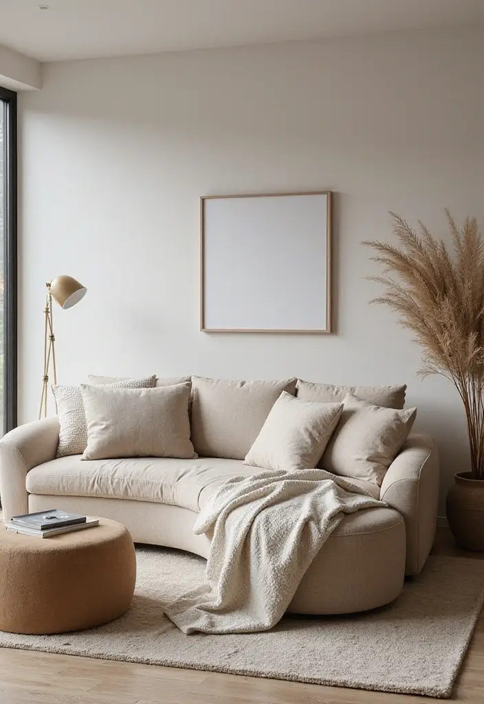 27 Comfy Couches Living Room Small Spaces That Feel Plush and Cozy - 6. Cozy Sectional Sofas with Curves