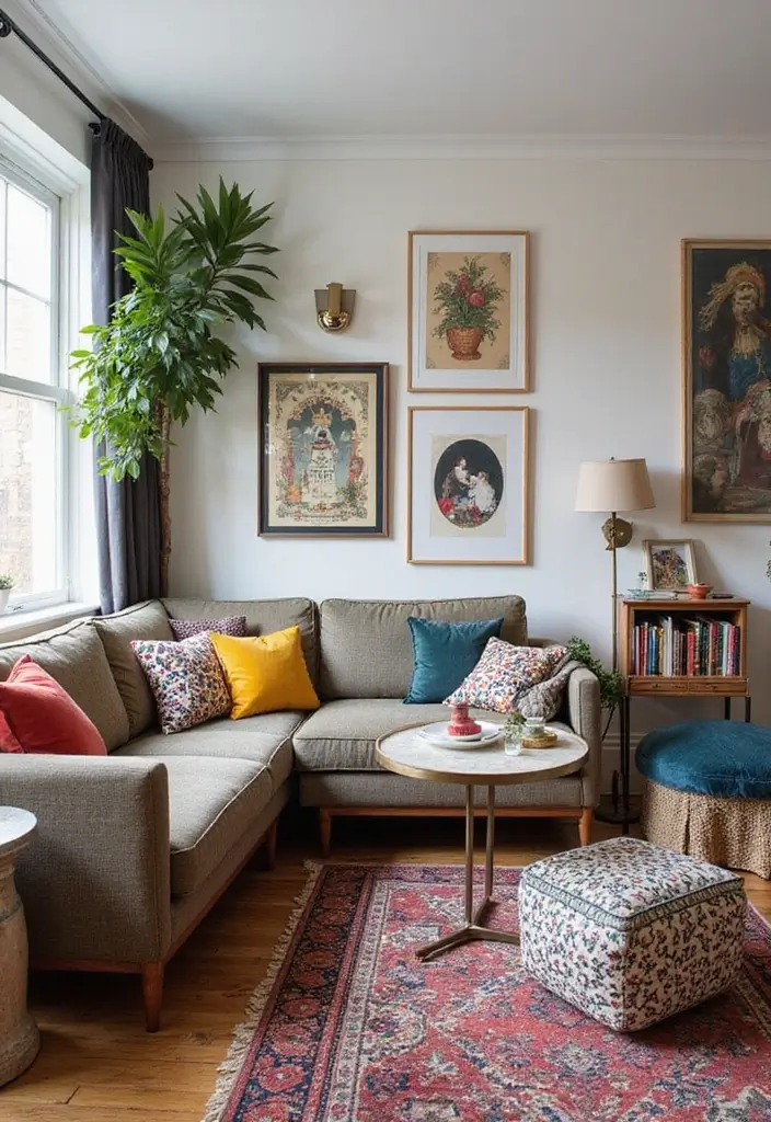 27 Corner Sofa Living Room Small Spaces That Maximize Comfort - 25. Eclectic Mix and Match