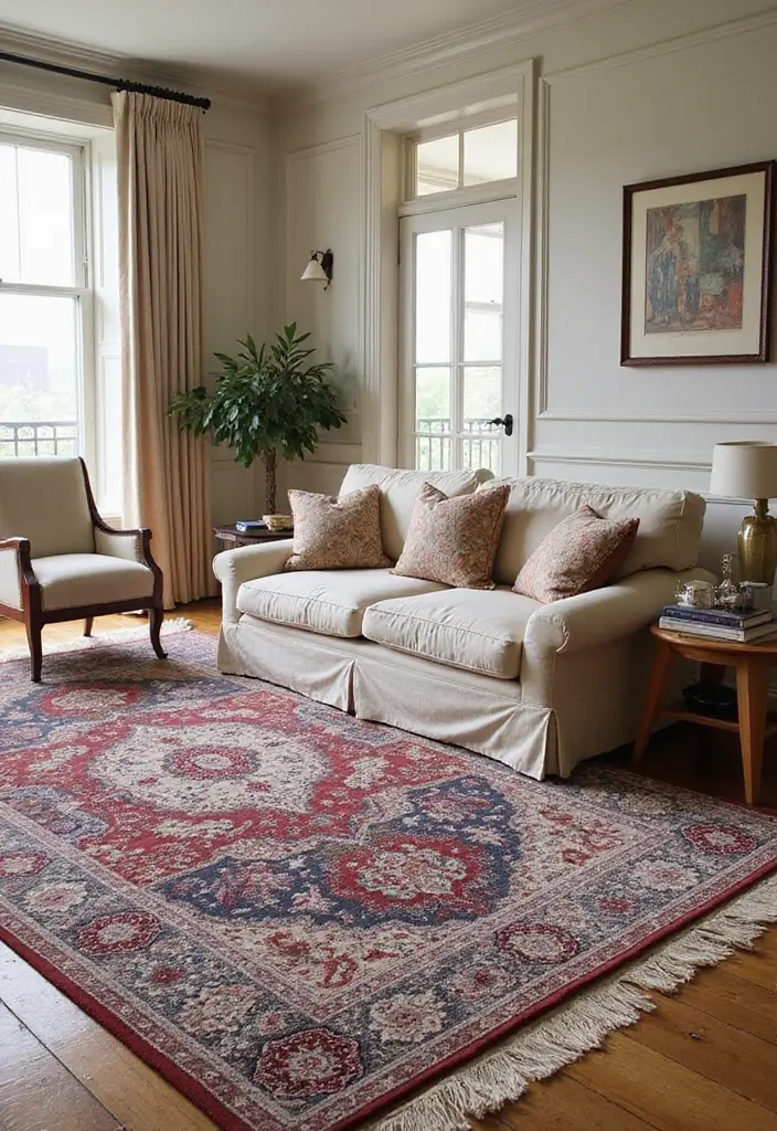 27 Formal Living Room Ideas That Feel Elegant and Timeless - 13. Layered Rugs for Comfort