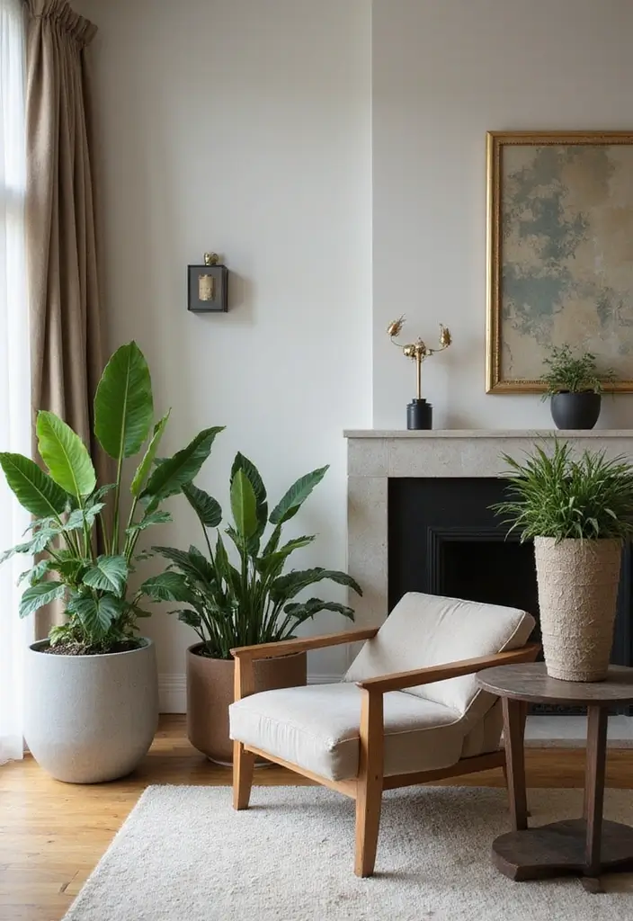 27 Formal Living Room Ideas That Feel Elegant and Timeless - 23. Plants for Elegance