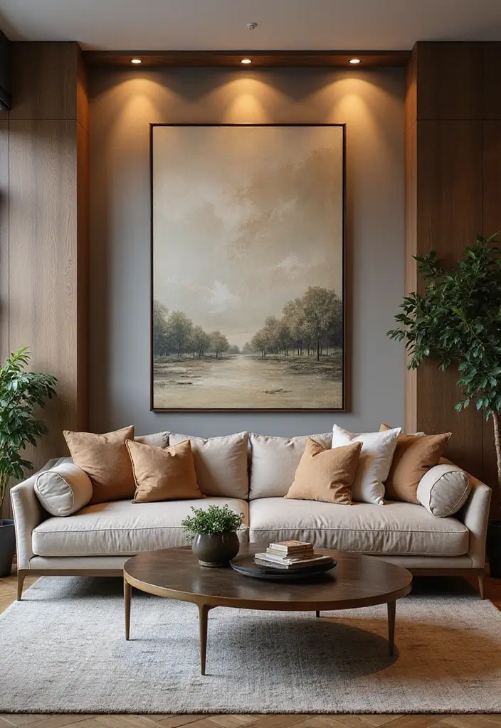 27 Formal Living Room Ideas That Feel Elegant and Timeless - 3. Elegant Art Displays
