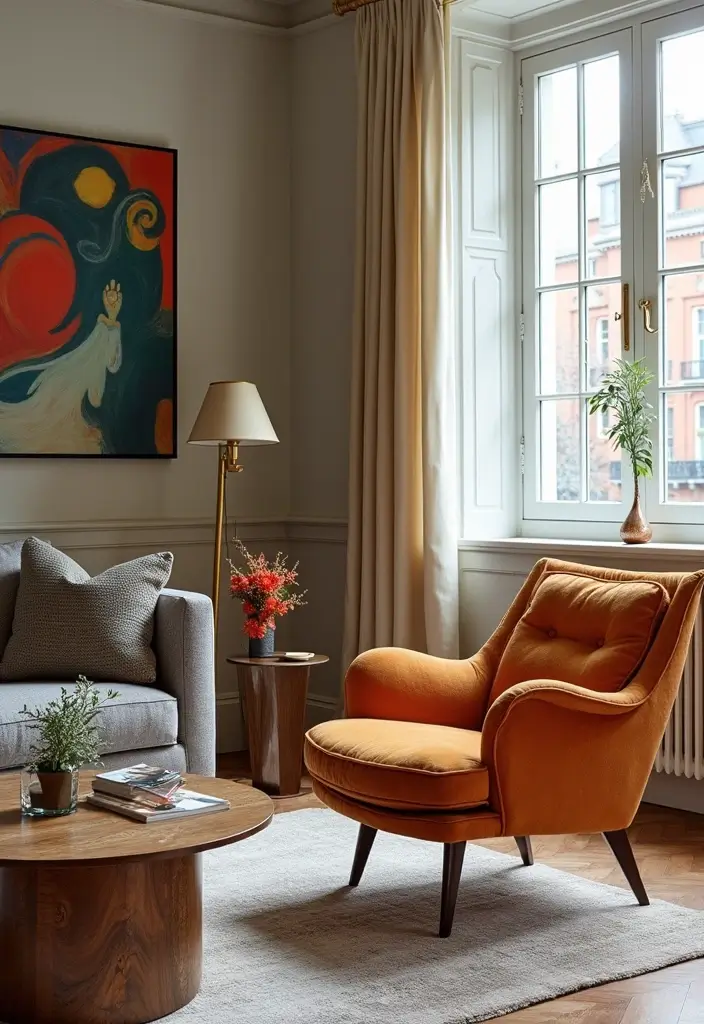 27 Formal Living Room Ideas That Feel Elegant and Timeless - 8. Bold Accent Pieces