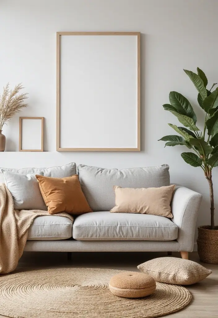 27 Gray Color Palette Living Room Ideas That Feel Modern and Neutral - 16. Gray with Earthy Accents