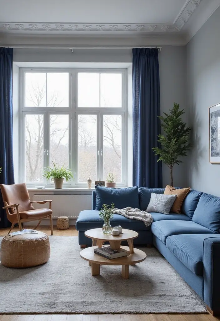 27 Gray Color Palette Living Room Ideas That Feel Modern and Neutral - 18. Winter Gray Accents