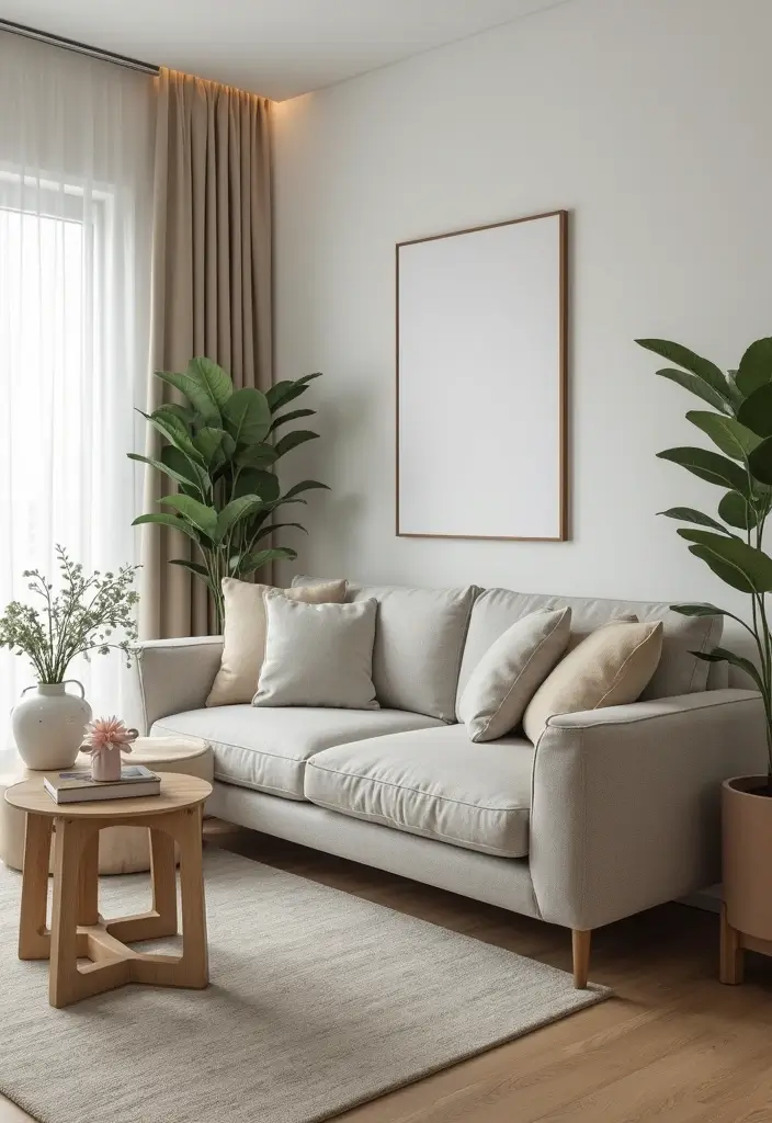 27 Gray Color Palette Living Room Ideas That Feel Modern and Neutral - 20. Gray and Beige Harmony