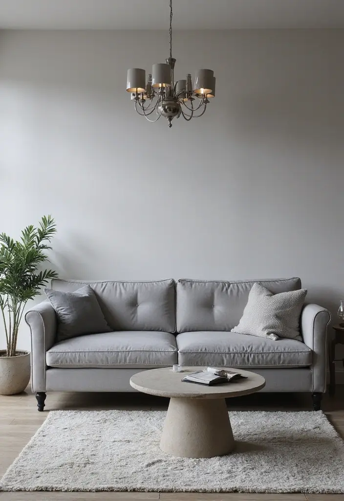 27 Gray Color Palette Living Room Ideas That Feel Modern and Neutral - 5. Monochromatic Magic