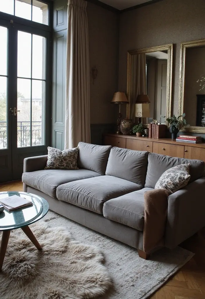 27 Gray Color Palette Living Room Ideas That Feel Modern and Neutral - 8. Luxe Gray Textures