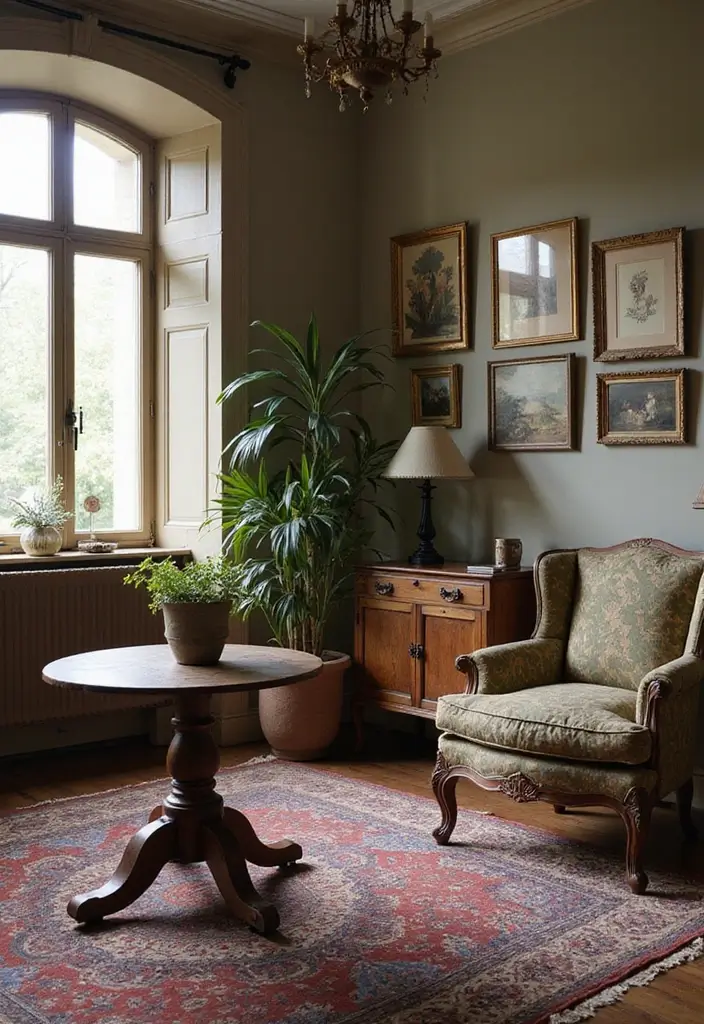 27 Living Room Decor Cozy Vintage Ideas That Add Retro Charm - 4. Antique Furniture