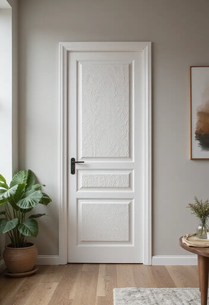 27 Living Room Door Ideas That Feel Unique and Welcoming - 22. Textured Door Designs