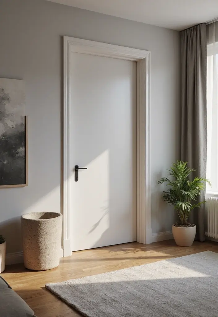 27 Living Room Door Ideas That Feel Unique and Welcoming - 23. Smart Door Technology