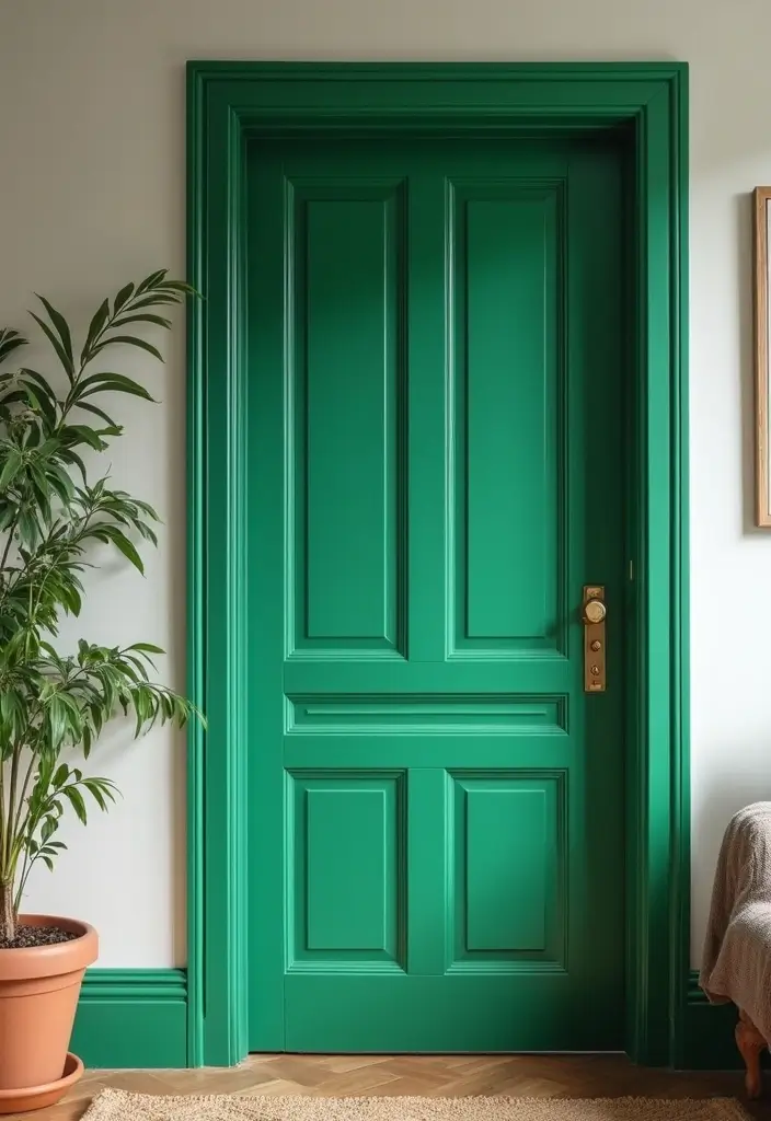 27 Living Room Door Ideas That Feel Unique and Welcoming - 3. Bold Color Statements