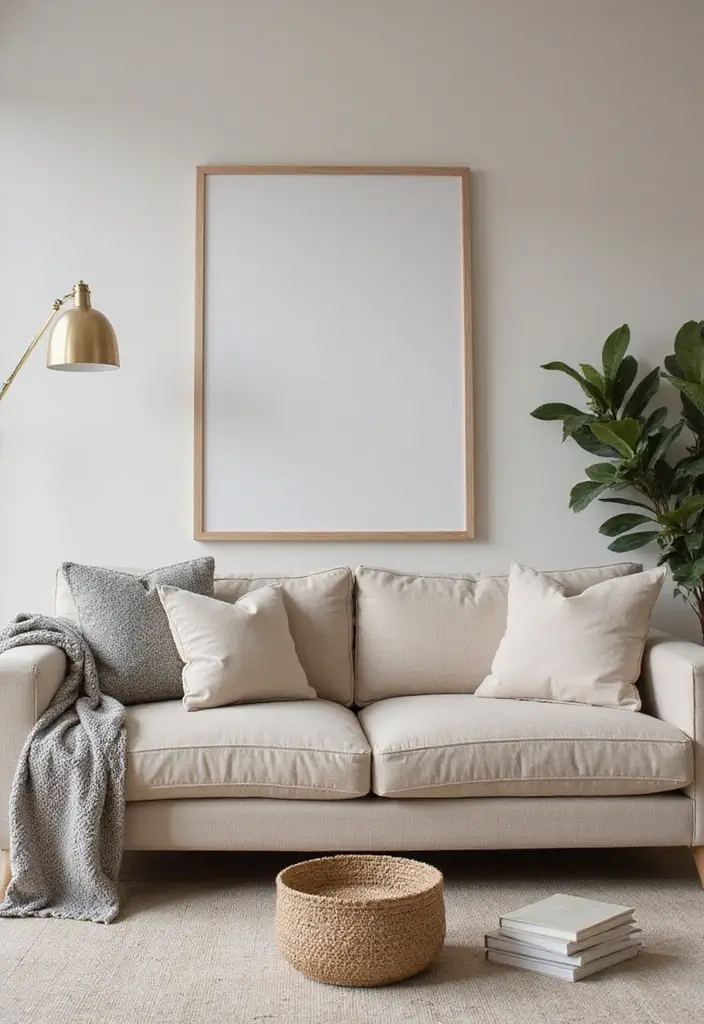 27 Living Room Grey and Beige Ideas That Feel Balanced and Calm - 10. Beige Furniture with Grey Accents