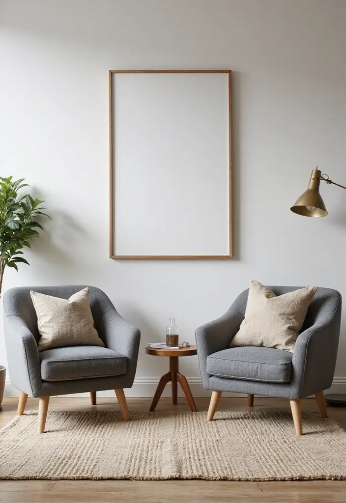27 Living Room Grey and Beige Ideas That Feel Balanced and Calm - 16. Grey Accent Chairs