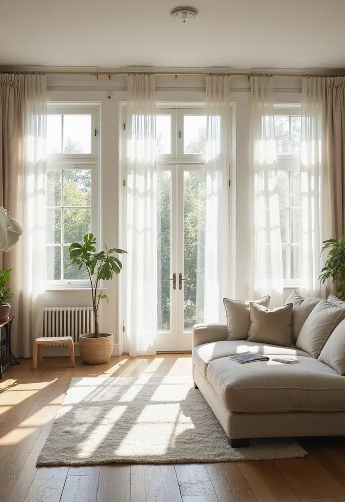 27 Living Room Grey and Beige Ideas That Feel Balanced and Calm - 6. Natural Light and Mirrors