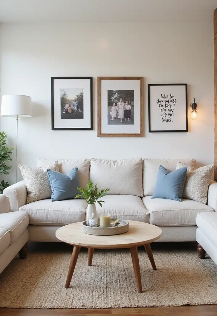 27 Living Room Photo Frame Ideas That Tell Your Story - 13. Inspirational Quotes