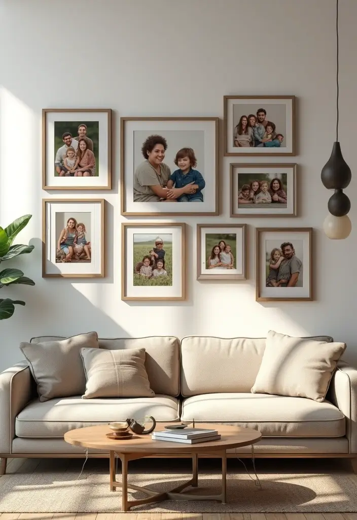 27 Living Room Photo Frame Ideas That Tell Your Story - 15. Artful Arrangements
