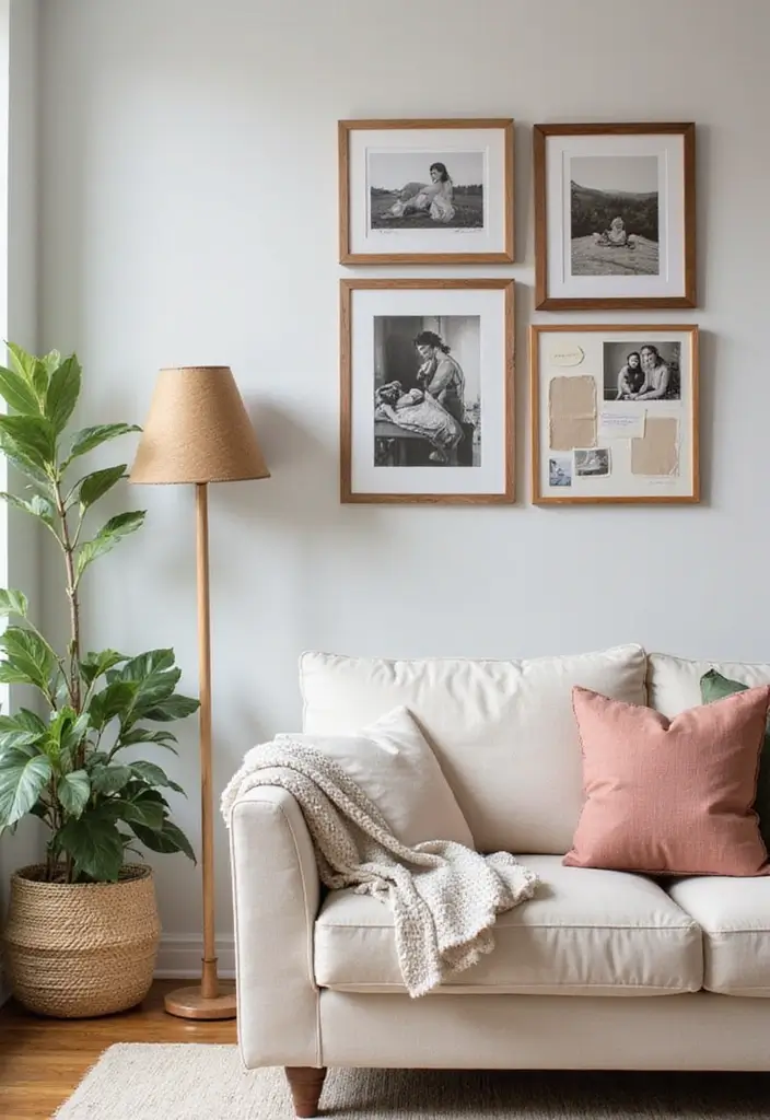 27 Living Room Photo Frame Ideas That Tell Your Story - 23. Create a Mood Board