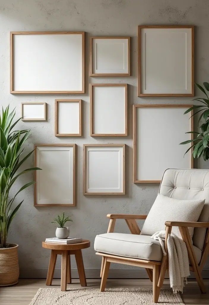 27 Living Room Photo Frame Ideas That Tell Your Story - 4. Rustic Charm