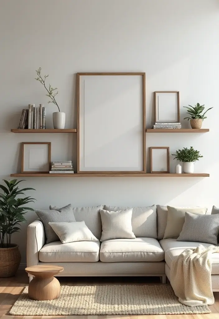 27 Living Room Photo Frame Ideas That Tell Your Story - 9. Gallery Ledges