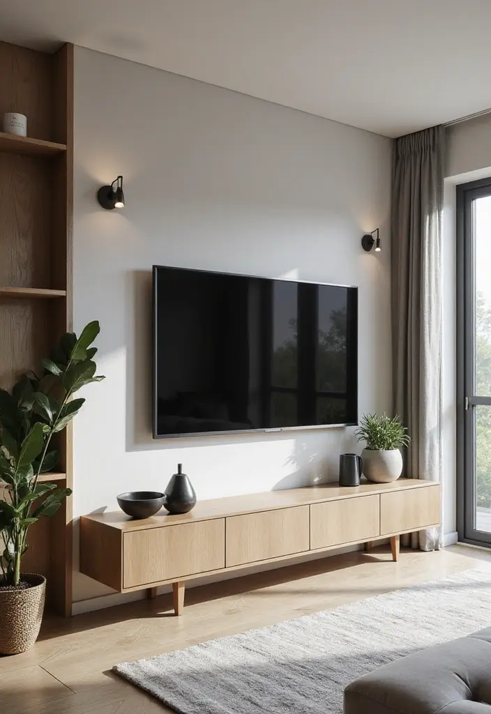 27 Living Room Television Wall Ideas That Feel Sleek and Modern - 13. Artful Frame for TVs