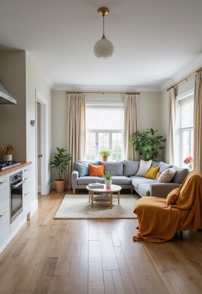 27 Narrow Open Plan Kitchen Living Room Ideas That Maximize Flow - 3. Color Coordination for Flow