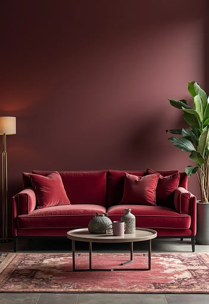 27 Red Carpet Living Room Ideas That Feel Glamorous and Bold - 1. Luxe Velvet Sofas