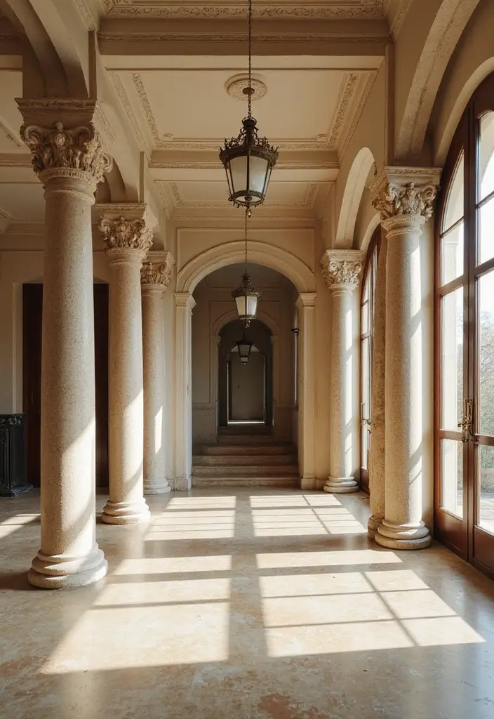 27 Red Carpet Living Room Ideas That Feel Glamorous and Bold - 23. Decorative Pillars