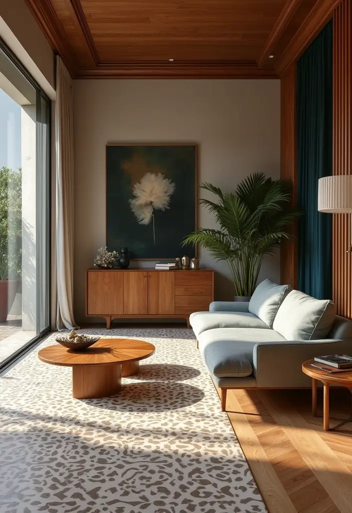 27 Red Carpet Living Room Ideas That Feel Glamorous and Bold - 25. Bold Flooring