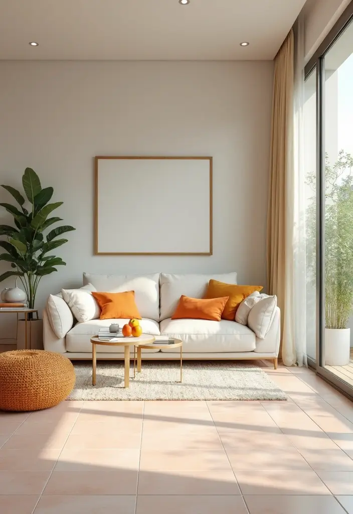 27 Tile Floor Living Room Ideas That Feel Durable and Stylish - 11. Soft Color Palettes with Pastel Tiles