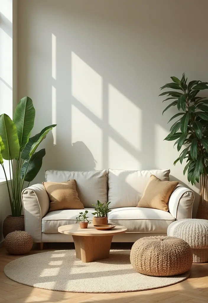 27 Woodsy Living Room Ideas That Bring Nature Indoors - 20. Eco-Friendly Materials