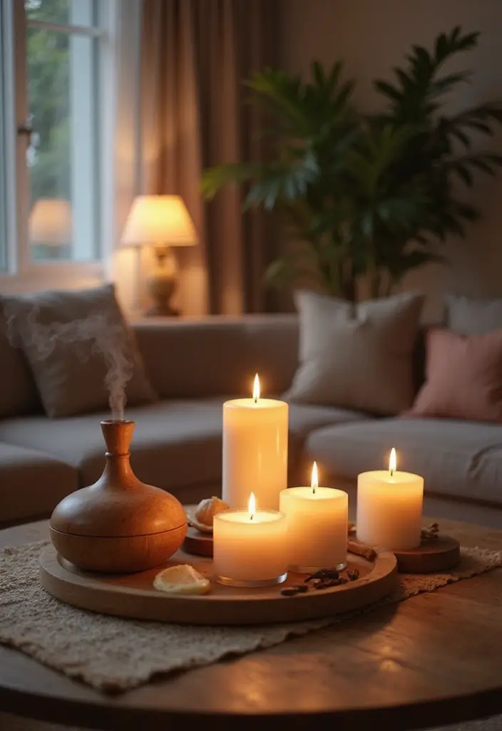 27 Woodsy Living Room Ideas That Bring Nature Indoors - 25. Inviting Scents