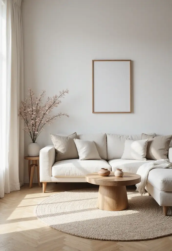 27 Woodsy Living Room Ideas That Bring Nature Indoors - 26. Embrace Minimalism