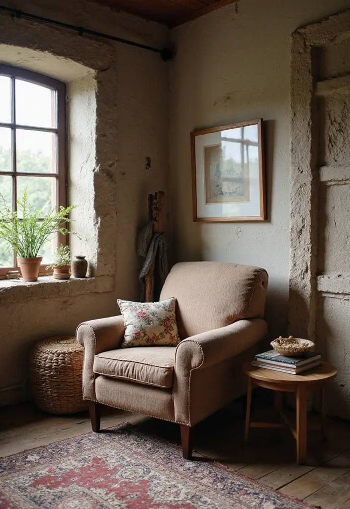 27 Woodsy Living Room Ideas That Bring Nature Indoors - 8. Cozy Reading Nook