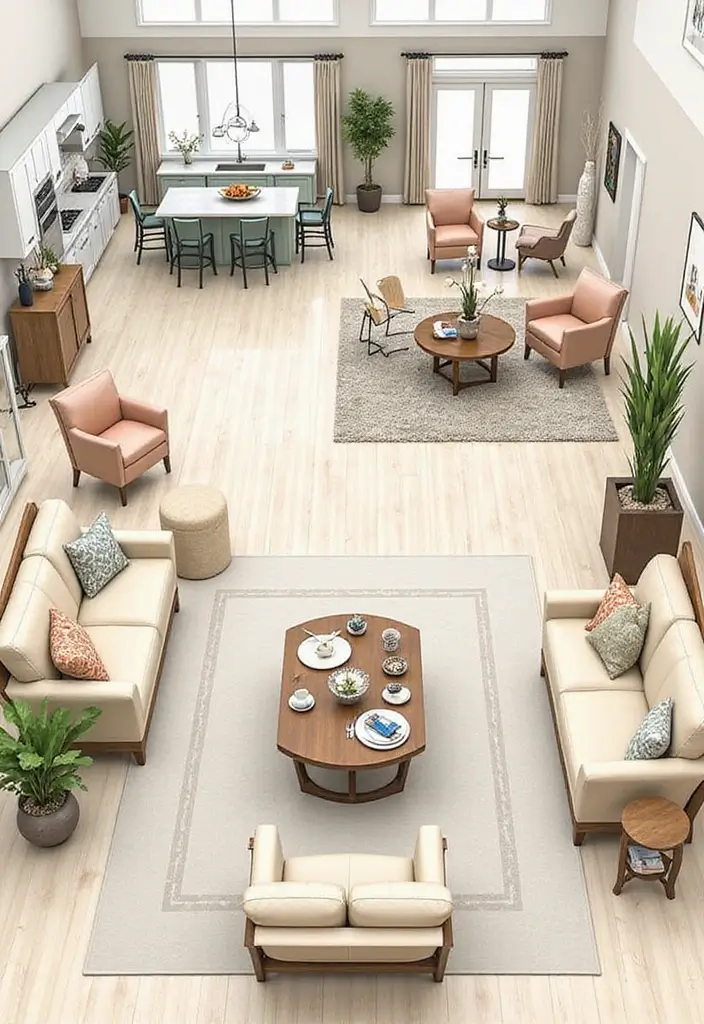 28 Cozy Living Room and Kitchen Ideas That Feel Connected and Warm - 12. Functional Layouts