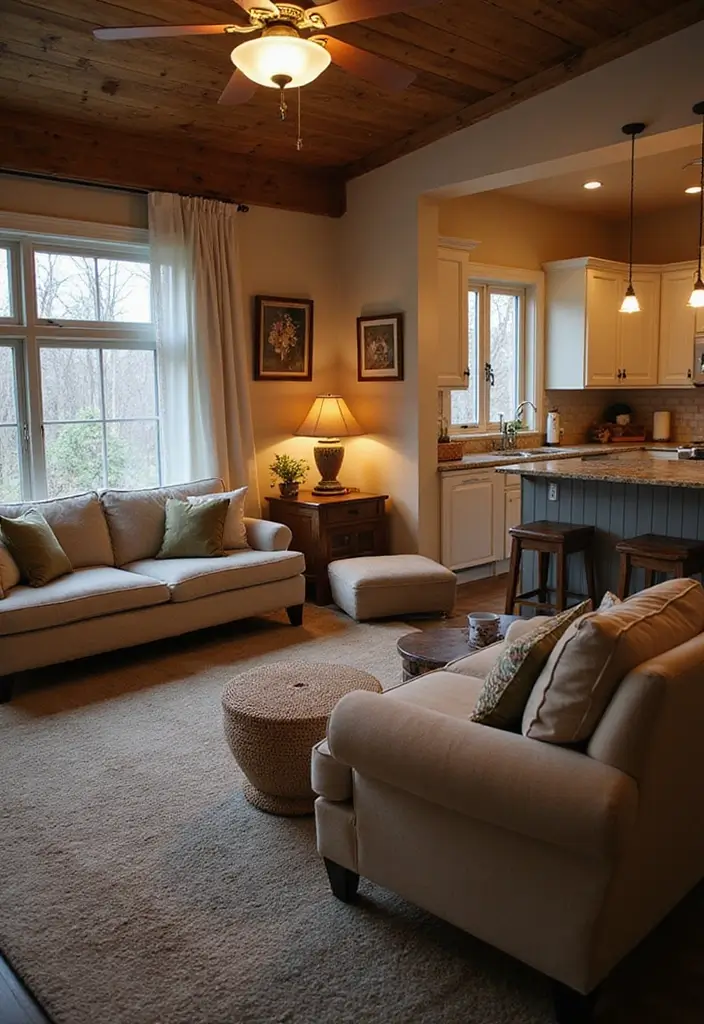 28 Cozy Living Room and Kitchen Ideas That Feel Connected and Warm - 8. Cozy Corner Nooks