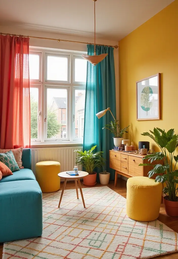 28 Kitchen and Living Room Partition Ideas That Define Space Beautifully - 15. Playful Room Dividers