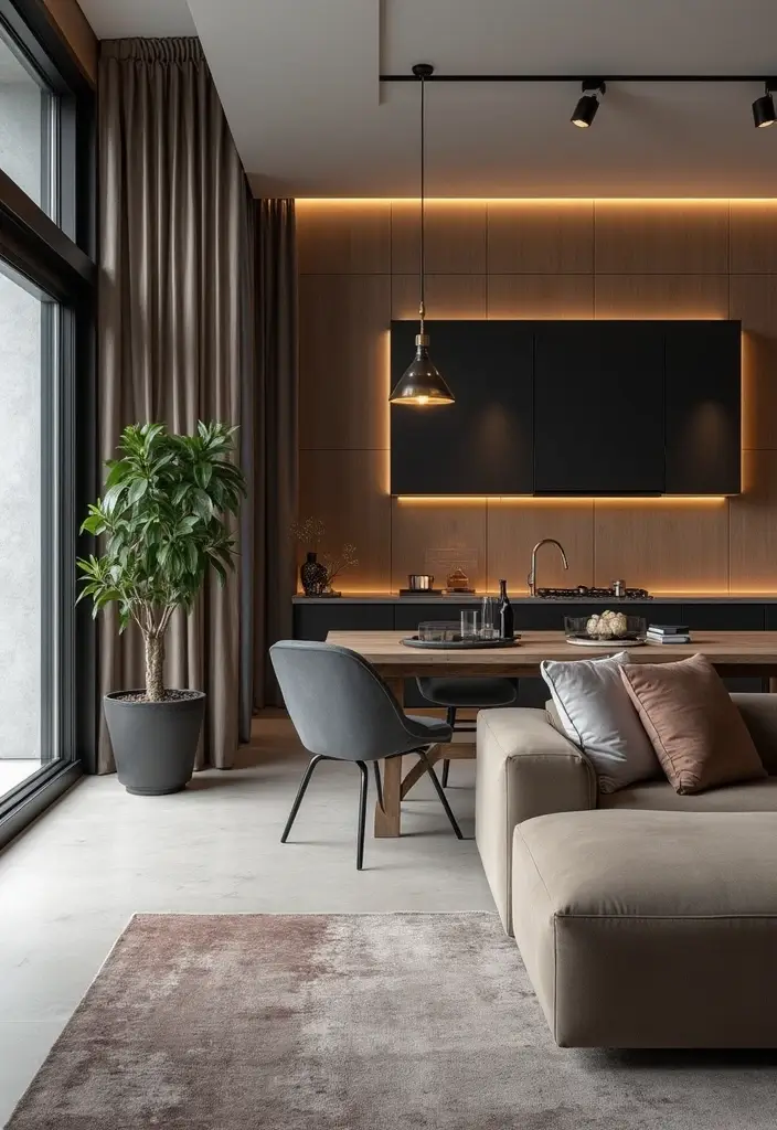 28 Kitchen and Living Room Partition Ideas That Define Space Beautifully - 5. Industrial Metal Partitions