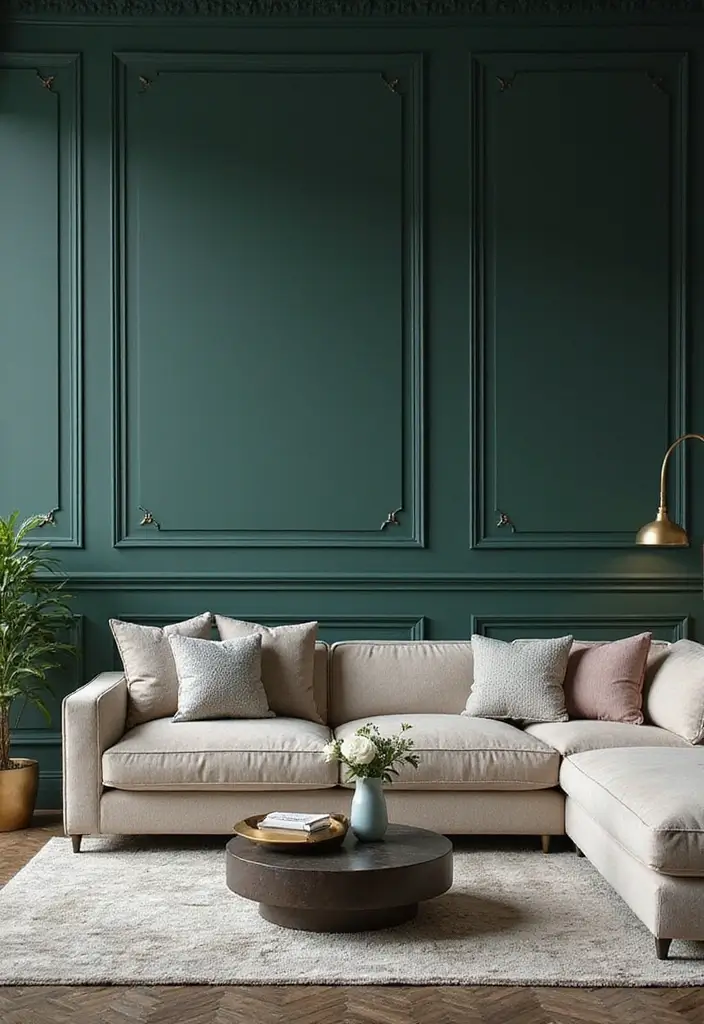 28 Living Room Color Scheme Ideas: Cozy and Inviting Styles - 12. Jewel Tones for Bold Elegance