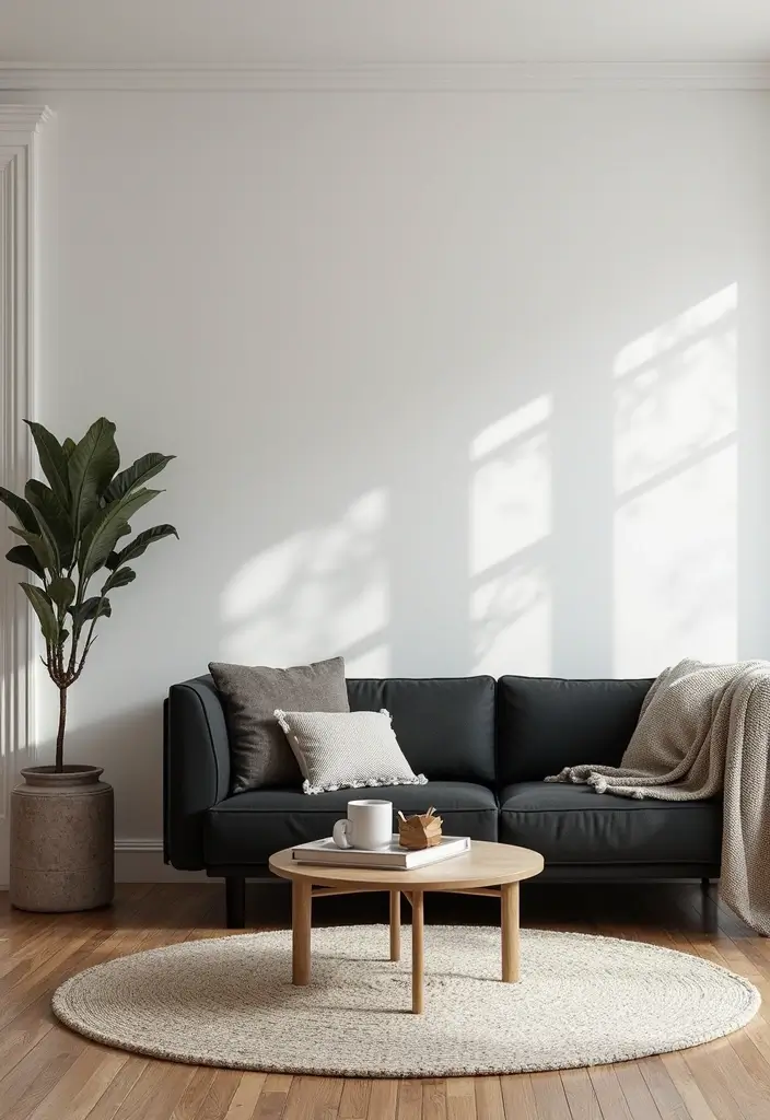 28 Living Room Color Scheme Ideas: Cozy and Inviting Styles - 18. Classic Black and White with a Twist