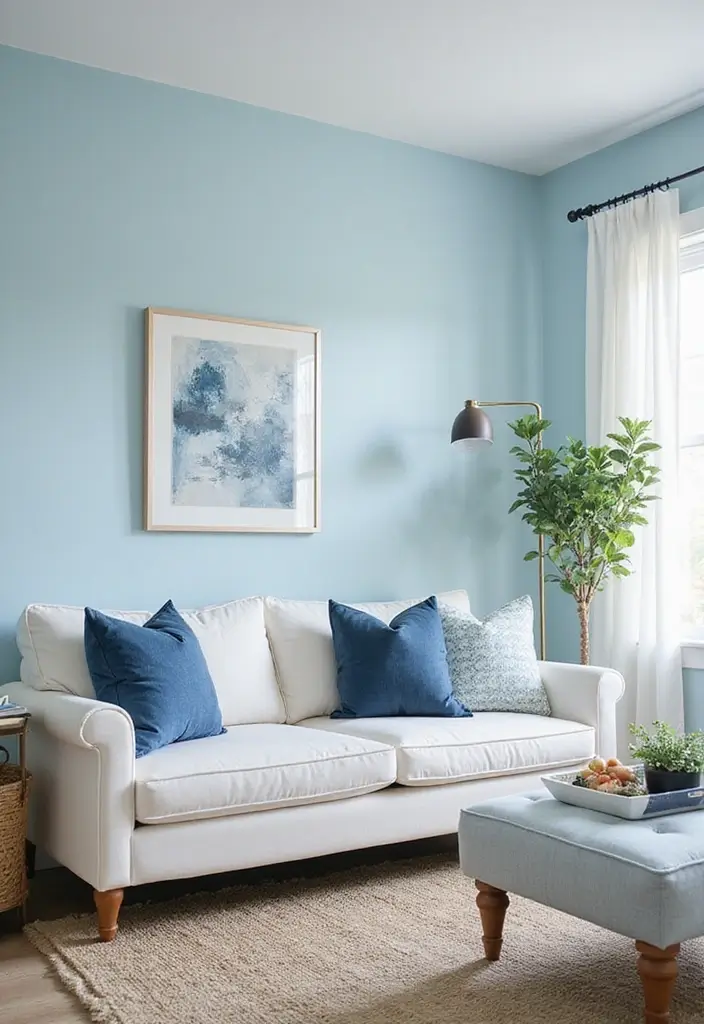 28 Living Room Color Scheme Ideas: Cozy and Inviting Styles - 3. Soft Pastel Blues