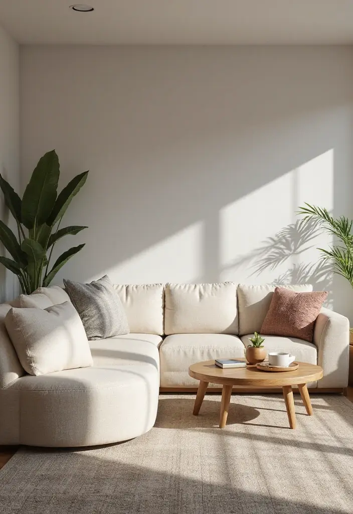 28 Living Room Inspo Modern Ideas That Are Minimal and Trendy - 14. Soft Curves