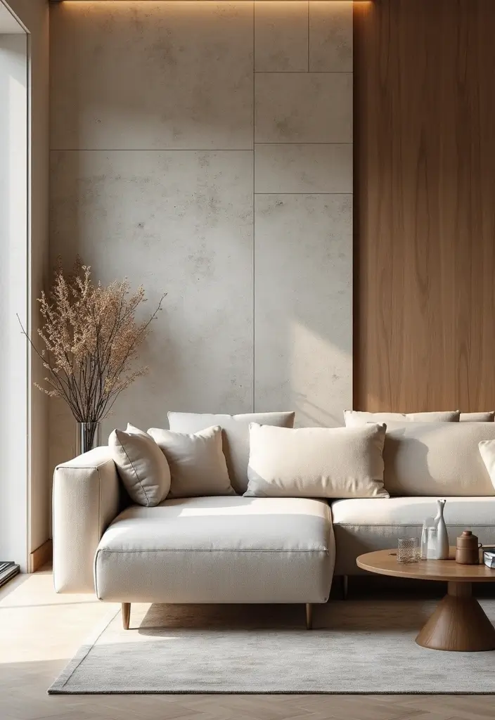 28 Living Room Inspo Modern Ideas That Are Minimal and Trendy - 18. Textured Walls