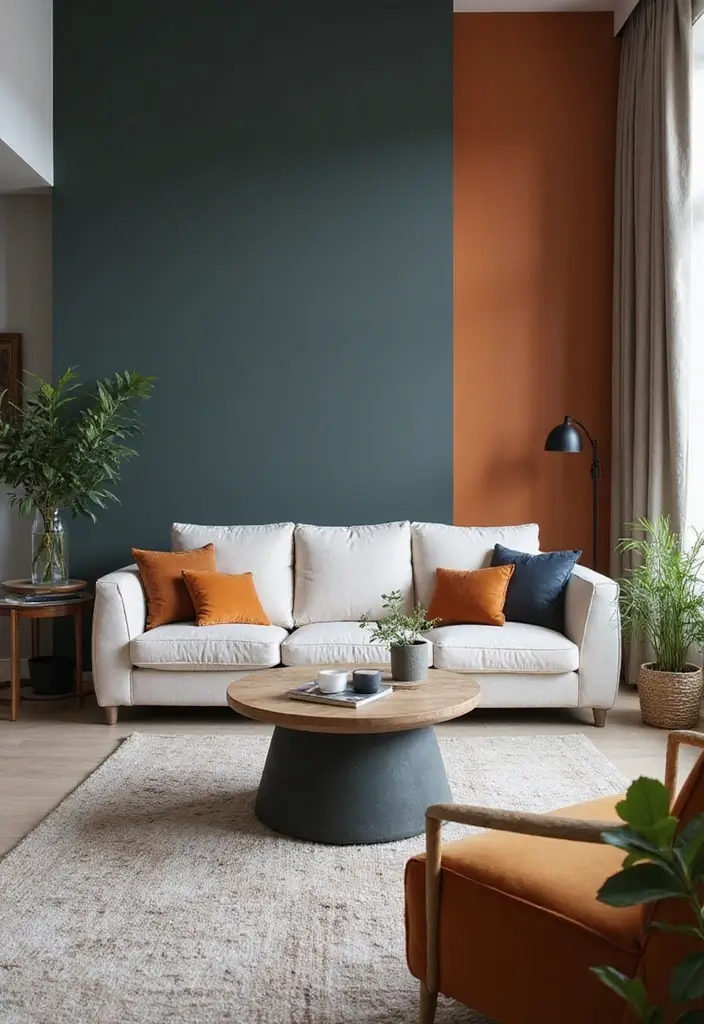 28 Living Room Inspo Modern Ideas That Are Minimal and Trendy - 22. Bold Accent Walls