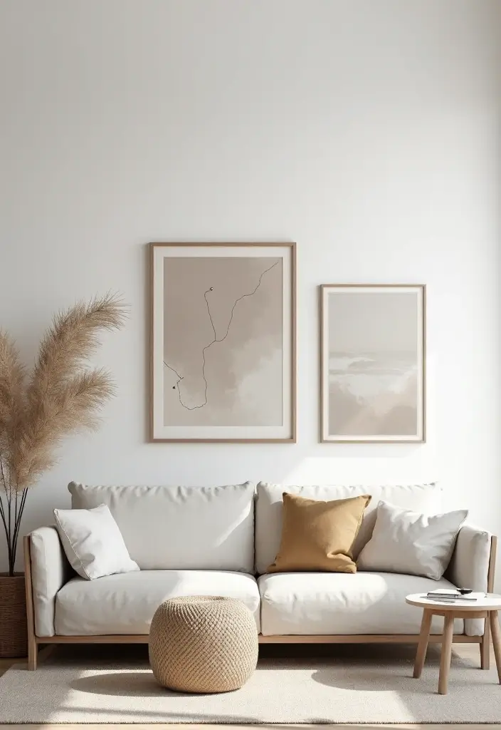 28 Living Room Inspo Modern Ideas That Are Minimal and Trendy - 8. Wall Art and Decor