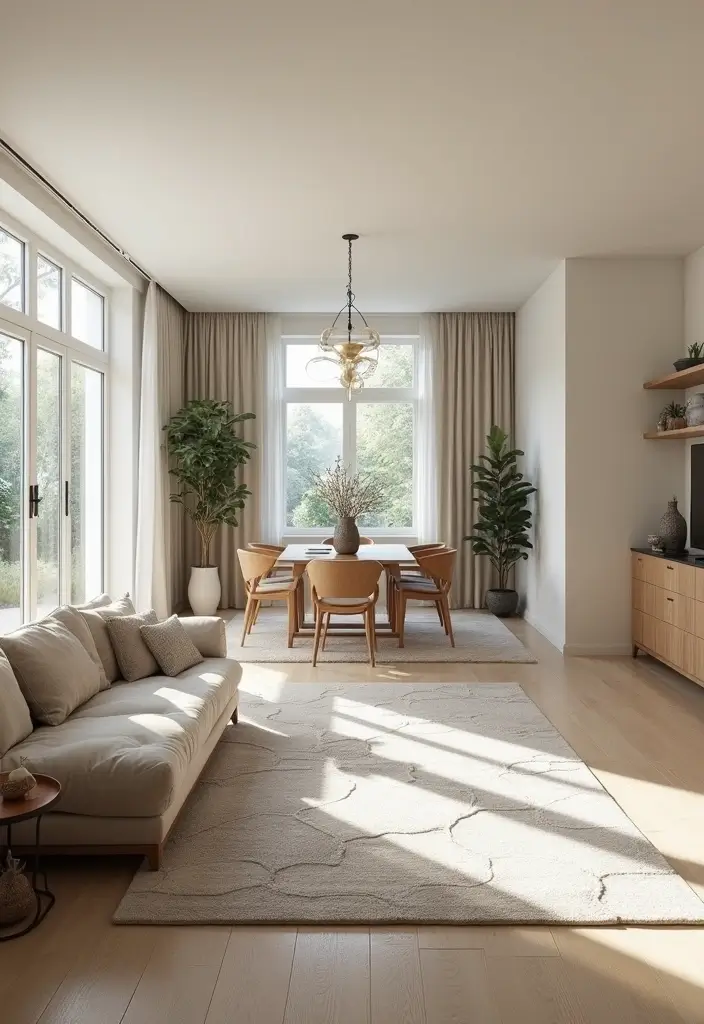 28 Living Room Large Space Ideas That Feel Open and Inviting - 1. Embrace Open Concept Living