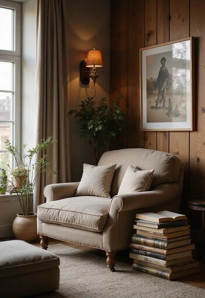 28 Living Room Large Space Ideas That Feel Open and Inviting - 14. Create an Inviting Reading Nook