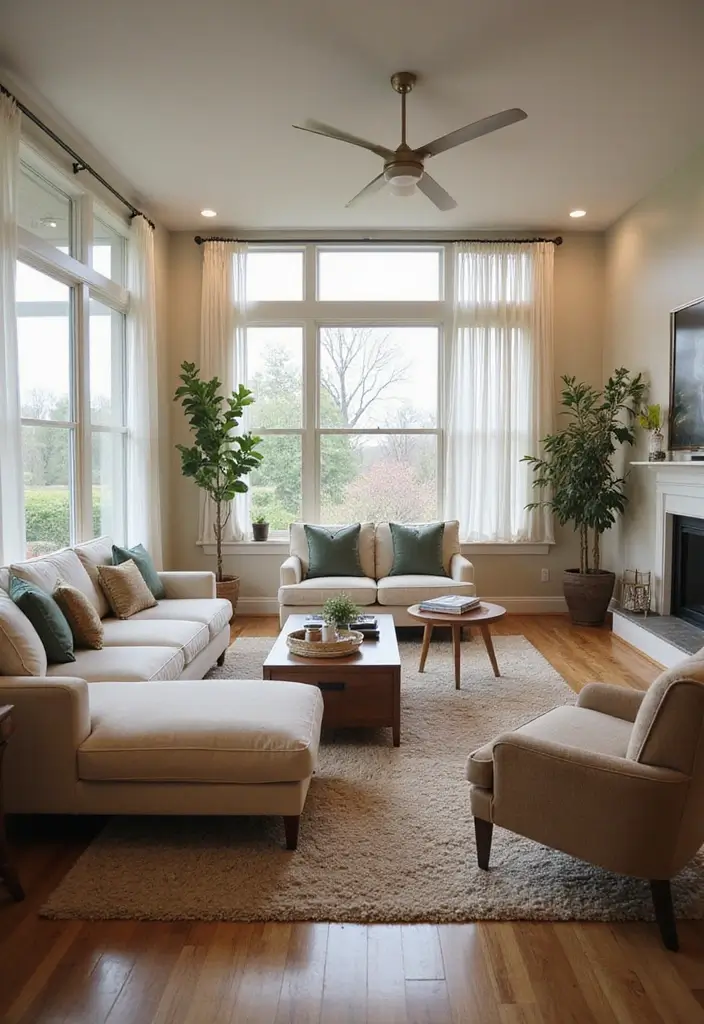 28 Living Room Large Space Ideas That Feel Open and Inviting - 17. Arrange Furniture for Conversation